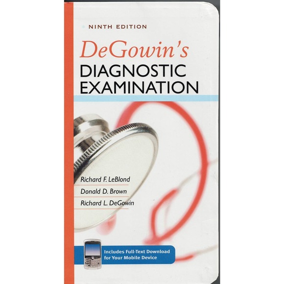 DeGowin's DIAGNOSTIC EXAMINATION NINTH EDITION McGraw Hill Access Medicine Book - Picture 1 of 2